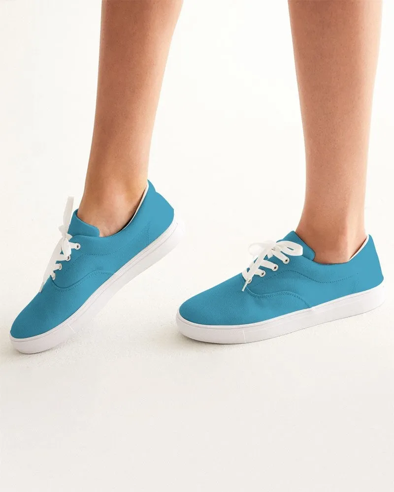 Shaded Pastel Cyan Canvas Sneakers | Women's | C60M0Y0K30