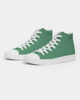 Shaded Pastel Green High-Top Canvas Sneakers | Women's | C60M0Y60K30