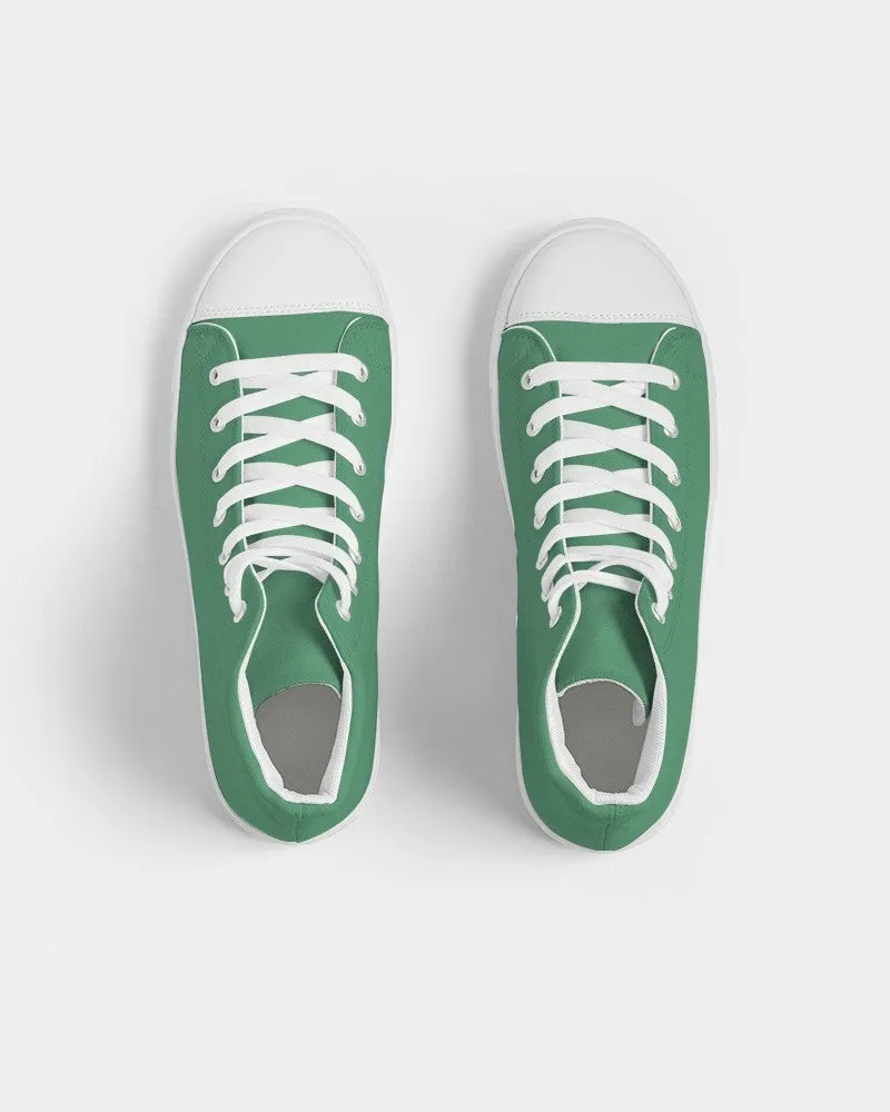 Shaded Pastel Green High-Top Canvas Sneakers | Women's | C60M0Y60K30