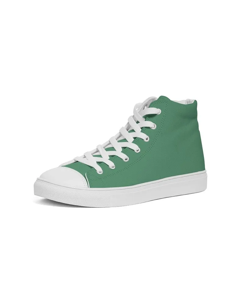 Shaded Pastel Green High-Top Canvas Sneakers | Women's | C60M0Y60K30