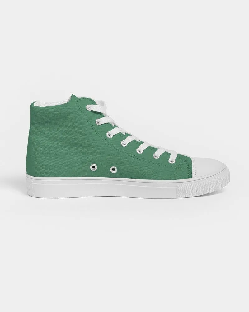 Shaded Pastel Green High-Top Canvas Sneakers | Women's | C60M0Y60K30