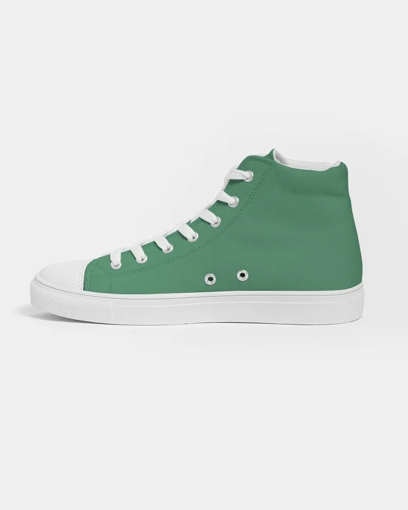 Shaded Pastel Green High-Top Canvas Sneakers | Women's | C60M0Y60K30