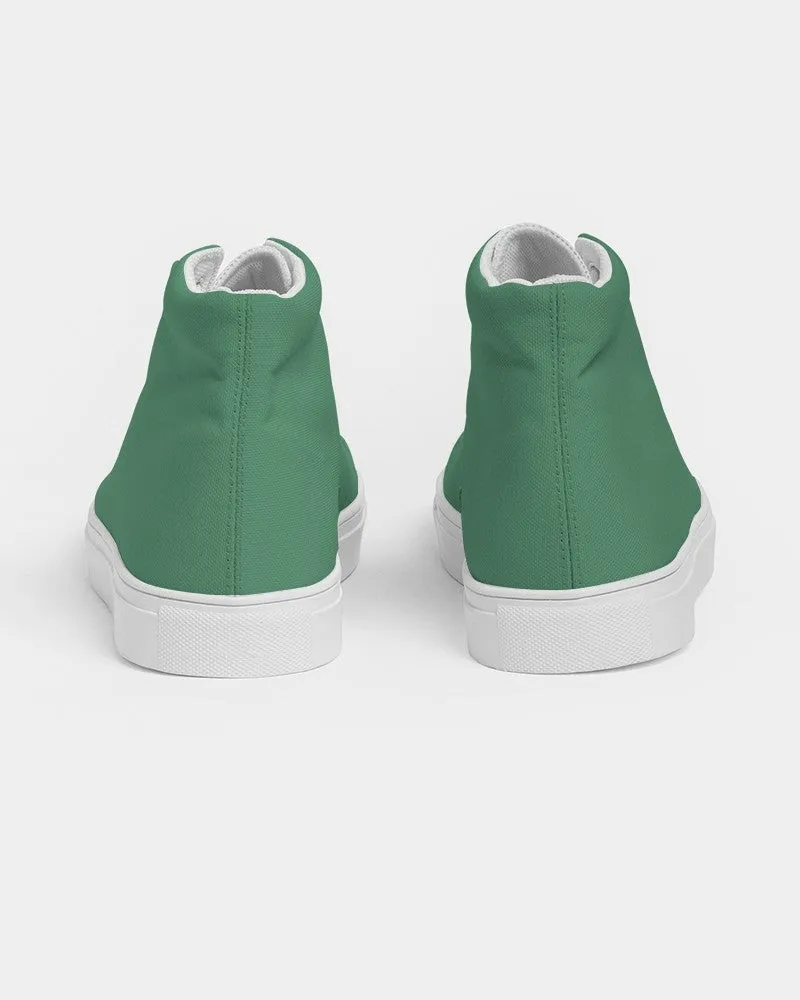 Shaded Pastel Green High-Top Canvas Sneakers | Women's | C60M0Y60K30