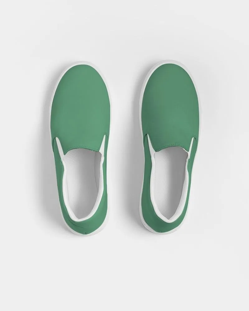 Shaded Pastel Green Slip-On Canvas Sneakers | Women's | C60M0Y60K30