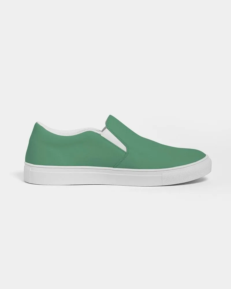 Shaded Pastel Green Slip-On Canvas Sneakers | Women's | C60M0Y60K30