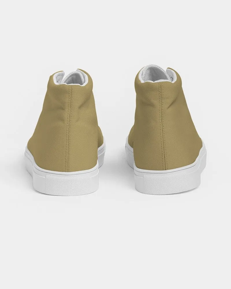 Shaded Pastel Yellow High-Top Canvas Sneakers | Women's | C0M15Y60K30