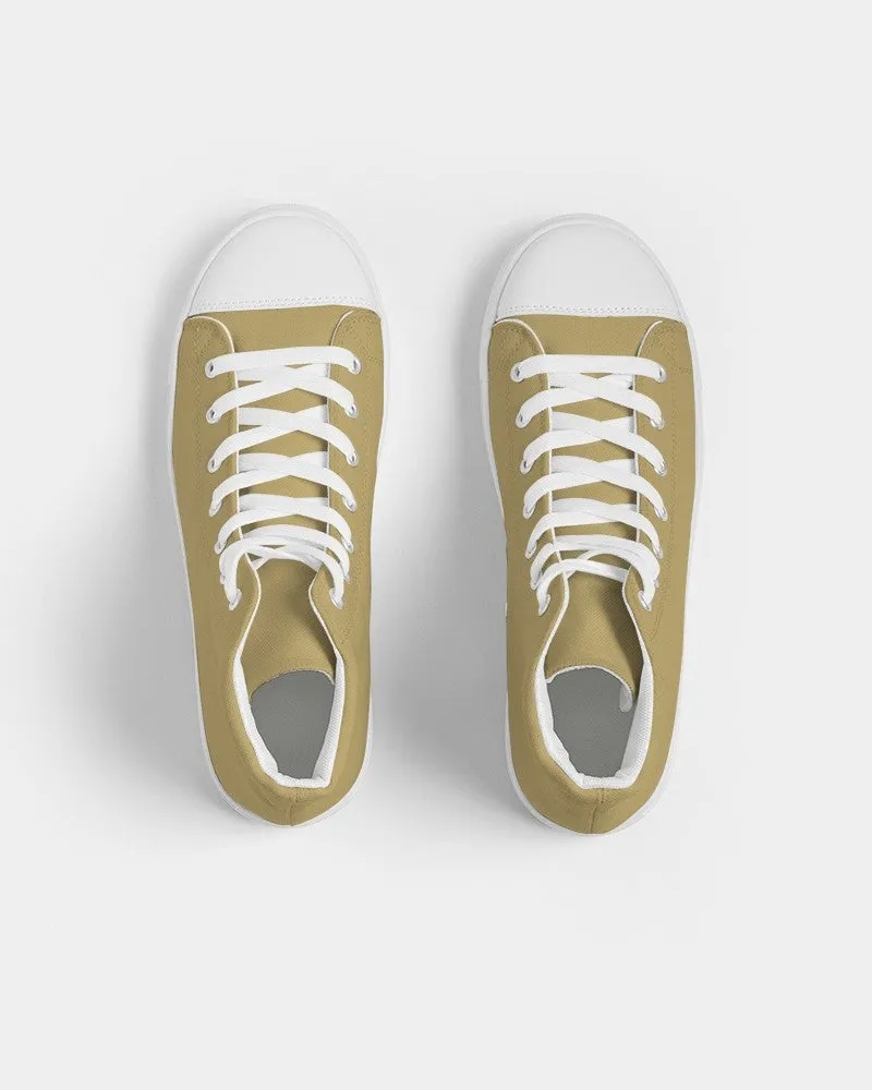 Shaded Pastel Yellow High-Top Canvas Sneakers | Women's | C0M15Y60K30