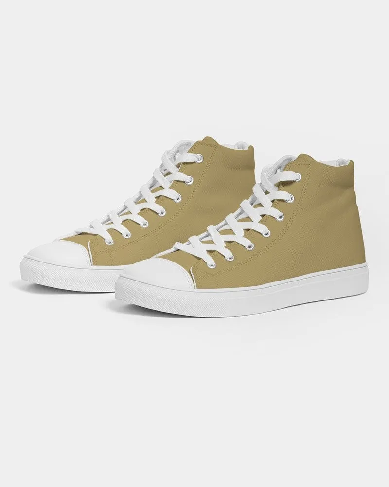 Shaded Pastel Yellow High-Top Canvas Sneakers | Women's | C0M15Y60K30