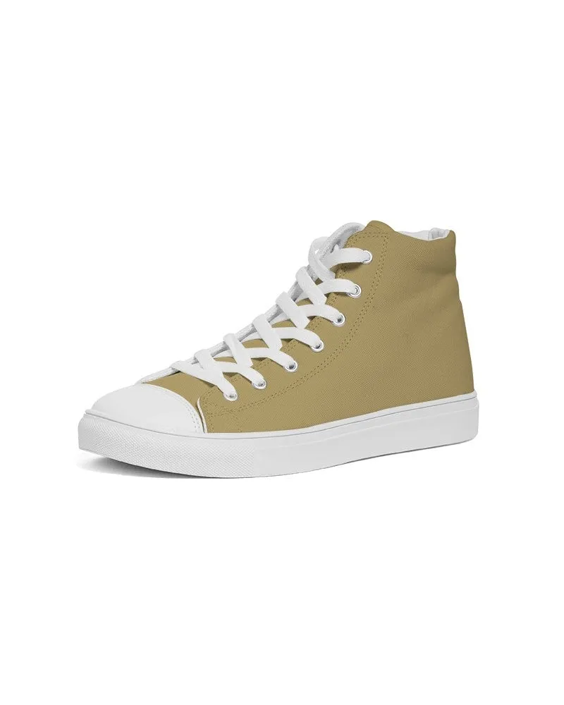 Shaded Pastel Yellow High-Top Canvas Sneakers | Women's | C0M15Y60K30