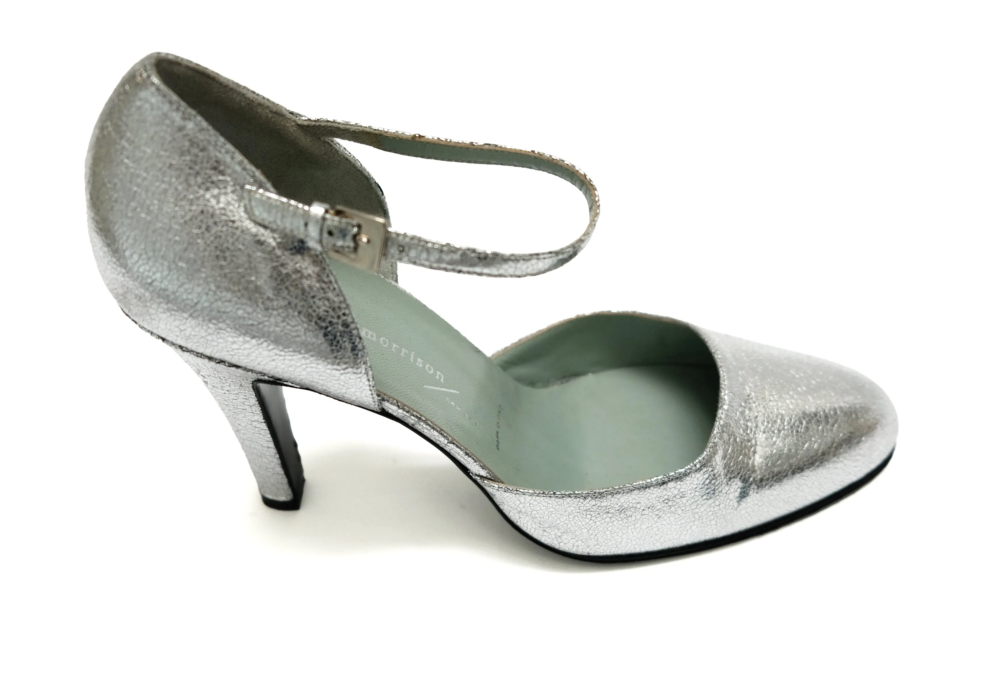 Sigerson Morrison Crackled Silver Party Heels, UK7