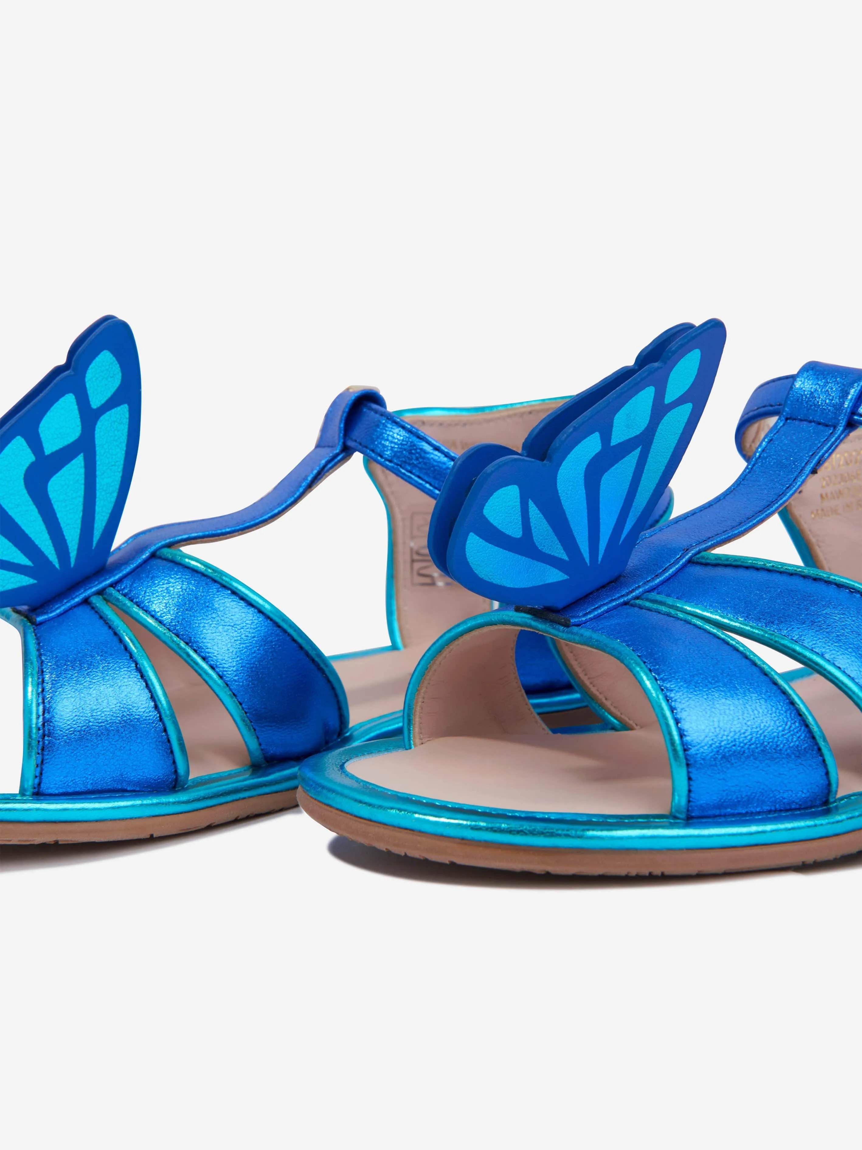 Sophia Webster Girls Leather Celeste Sandals in Blue