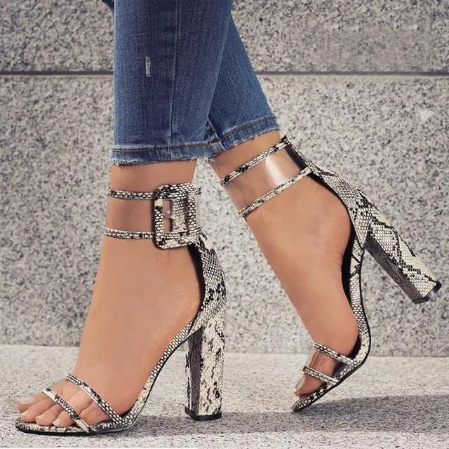 Transparent Strappy Heels