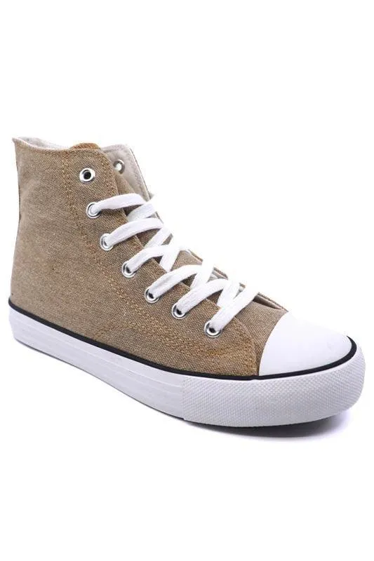 Womens High Top Canvas Sneakers 8 Patterns