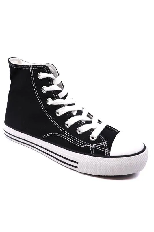 Womens High Top Canvas Sneakers 8 Patterns