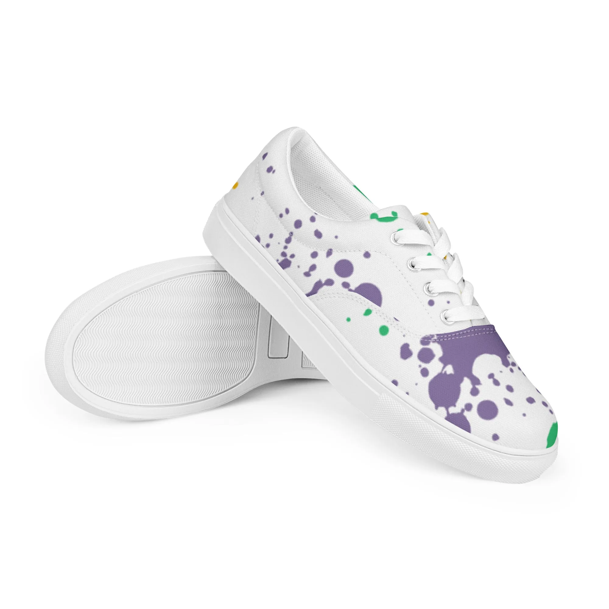 Women’s lace-up canvas shoes Splash Paint